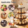 thumbnail image 5 of Qissep 4 Tier Cupcake Stand for 38 Cupcakes, 360 Rotatable Wooden Round Tier Tray Stand, Cupcake Holder, Round Tiered Tray Serving Display for Weddings Birthday Baby Shower Tea Party, 5 of 6