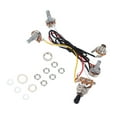 thumbnail image 2 of 3 Way Switch Wiring Harness For Electric Guitar Bas With 2 Volume 1 Tone 1 JackBlack, 2 of 8