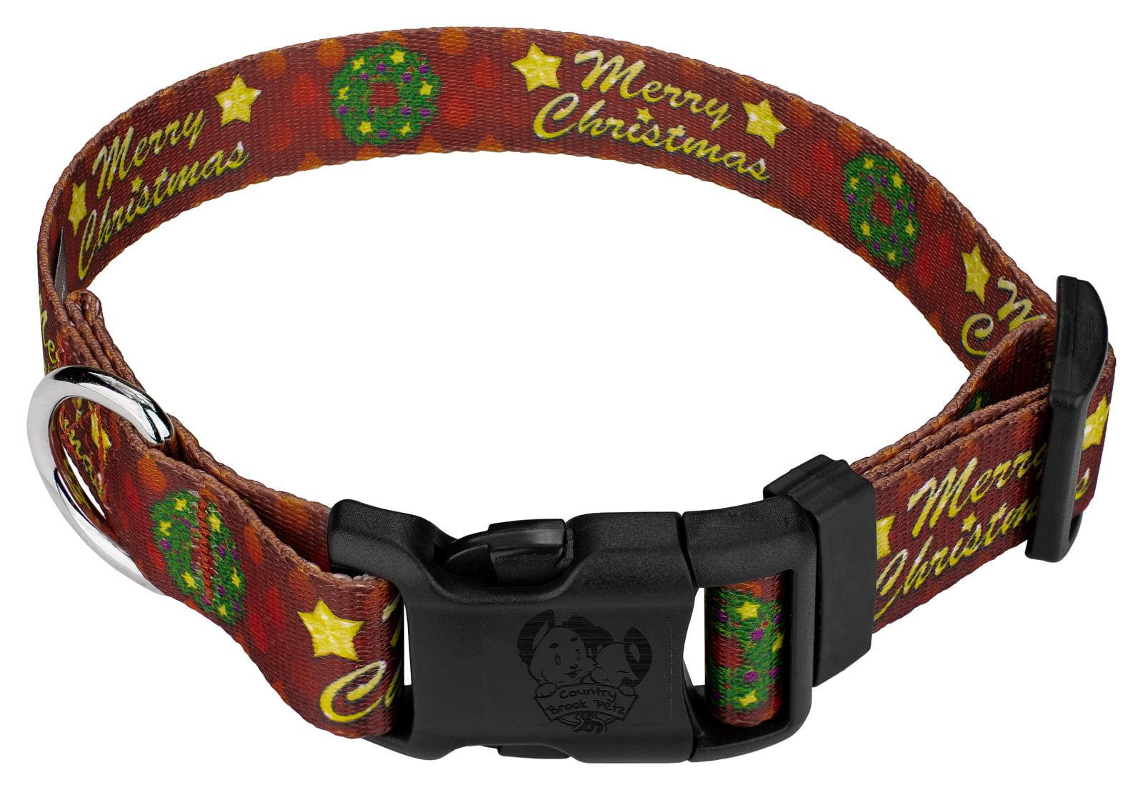 Disney Tails Christmas Holiday Mickey Santa Dog Collar M 13.25-20" Neck 20-50 lb