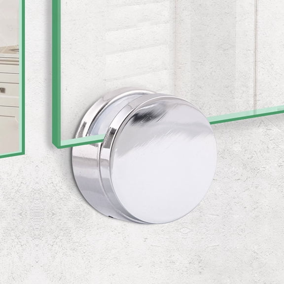 Raindrops 8-Piece Zinc Alloy Round Mirror Clips Set with Bright Finish, Glass Mounting Brackets for Easy Wall Mirror Installation