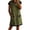 Army Green, variant on Women's Casual Short Sleeve Tunic Dress with Pockets Loose Fit Shift Dress Pull on Comfortable Lightweight Soft Breathable for Daily Wear Spring Summer