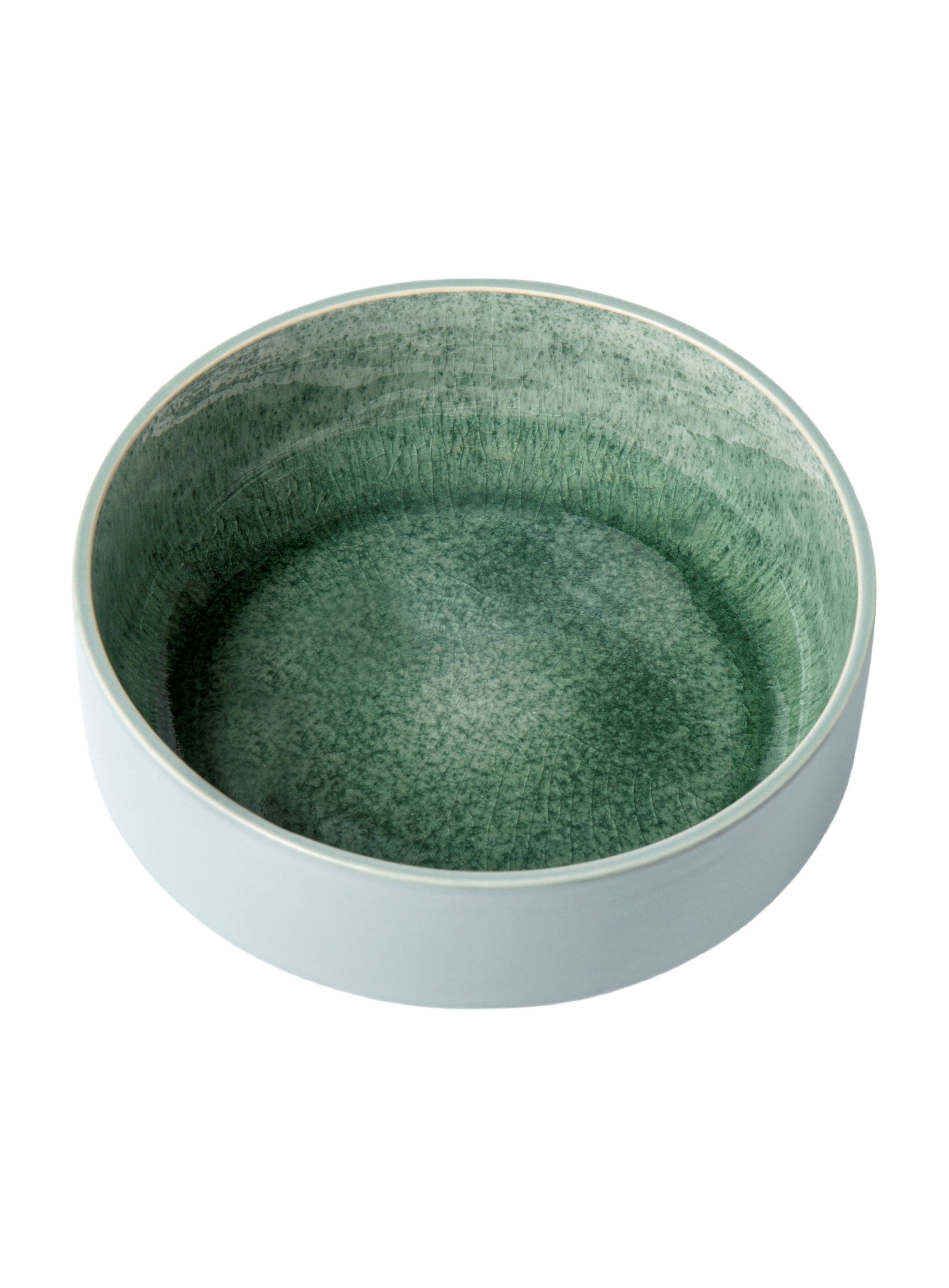 (2 pack) Better Homes & Gardens-Parker Green Stacking Stoneware Cereal Bowl
