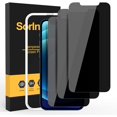 thumbnail image 1 of (3 Pack) Sorlnern Privacy Screen Protector for iPhone 12, iPhone 12 Pro Privacy Screen Protector, Anti Spy Tempered Glass Film, with Easy Installation Tray (iPhone 12 Pro/iPhone 12 6.1"), 1 of 5