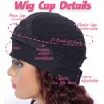 thumbnail image 4 of Peluca WENYAN 99J para cabello humano, color burdeos, ondulado profundo, 60 cm, 4 of 6