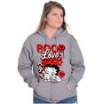 thumbnail image 4 of Cool Kanji Style Betty Boop Love Women Plus Size Zipper Hoodie Brisco Brands 4X, 4 of 5
