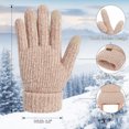 thumbnail image 5 of KOITHOT 2 Pairs Winter Gloves for Women Chenille, Winter Warm Thick Lined Touchscreen Fingers Cold Weather Gloves, 5 of 7