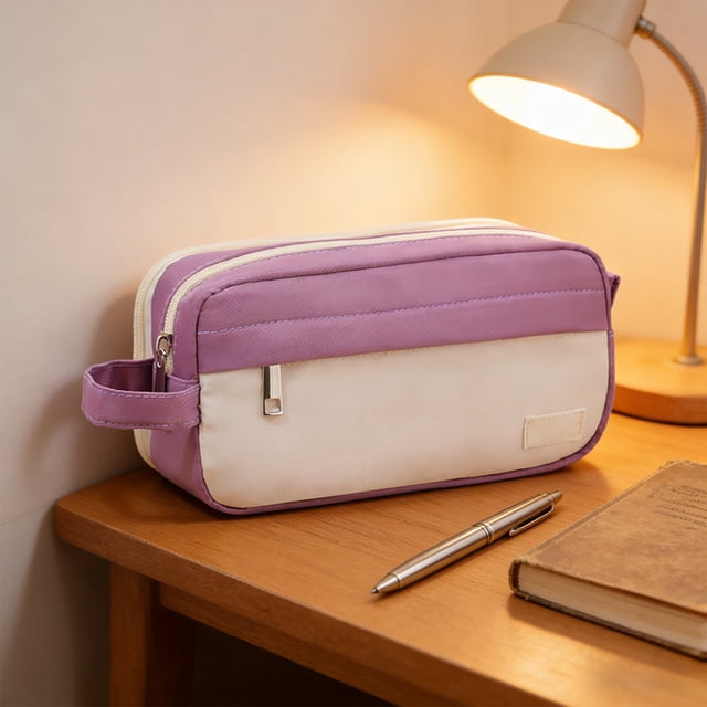Rewenti Back to School Large-Capacity Student Stationery Pouch A Multi-Layer Zippered Pencil Case and Portable Organizer the Ideal Choice for Stationery Organization