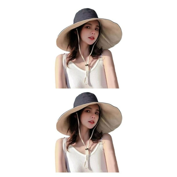 Sombrero de pescador Sonducket para mujer Ajustable ala ancha Color Naranja