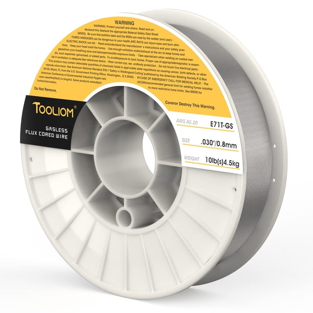 Alambre de soldadura TOOLIOM E71T-GS 0,8 mm 4,5 kg Flux Core