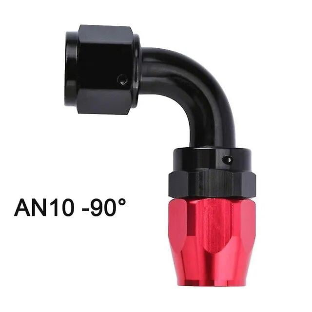 Universal Black Red AN4 AN6 AN8 AN10 Straight 45 90 180 Degree Oil Fuel Swivel Hose Oil Hose End Adapter Kit~0105