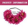 thumbnail image 2 of Paquete de 2 coronas de girasol, corona bohemia, diadema de girasol, accesorio para el cabello con flores (arcoíris), 2 of 5