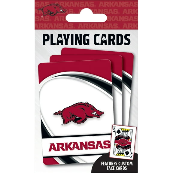 MasterPieces Officially Licensed NCAA Arkansas Razorbacks Playing Cards - 54 Card Deck for Adults