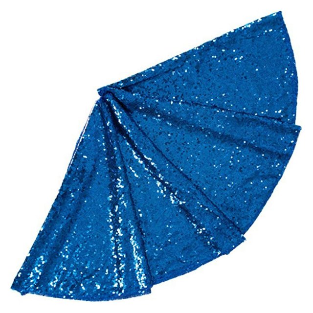 Christmas Tree Skirt Vibrant Color Elegant Shiny Sequins Tree Mat for Festive Home Party Decorations