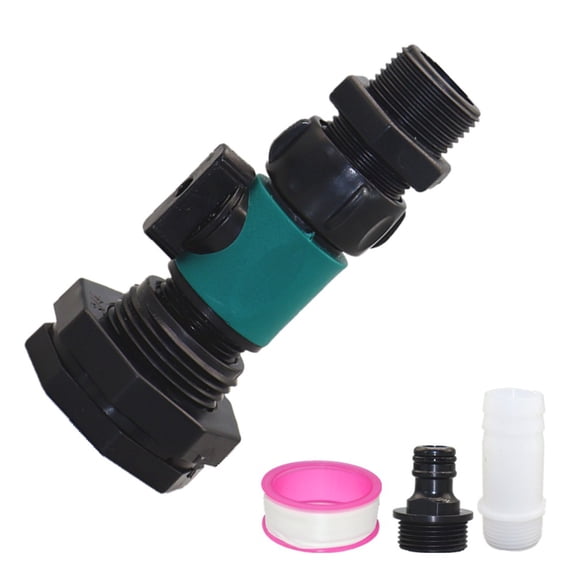 CPAN Rain Barrel Diverter Kit Water Barrel Spigot 3/4 PVC Fittings Valve Hose Faucet
