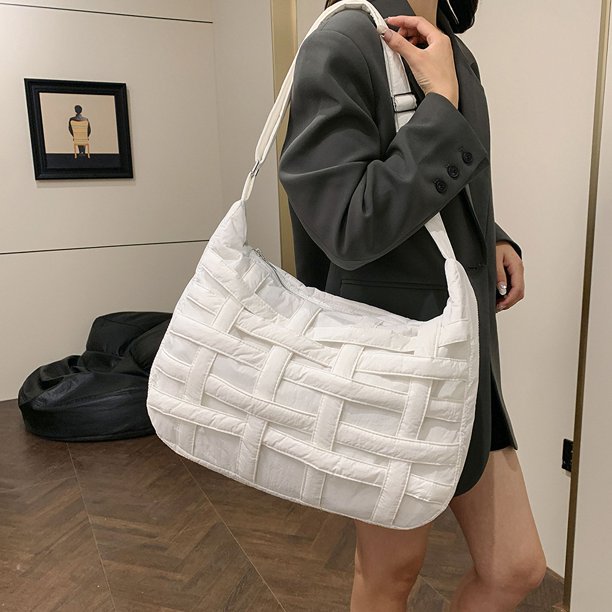 Crossbody Bag Shoulder Hople Women Nylon Correa Ajustable Con La Bolso Color Sólido para El