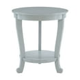thumbnail image 4 of Powell Kendall Round Indoor Accent Side Table with Shelf, 24" Tall, Gray, 4 of 11