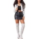 thumbnail image 2 of Chaquetas recortadas para mujer INSPIRE CHIC con cuello alto, cremallera metálica y mangas largas, chaqueta de fiesta M plateada, 2 of 6