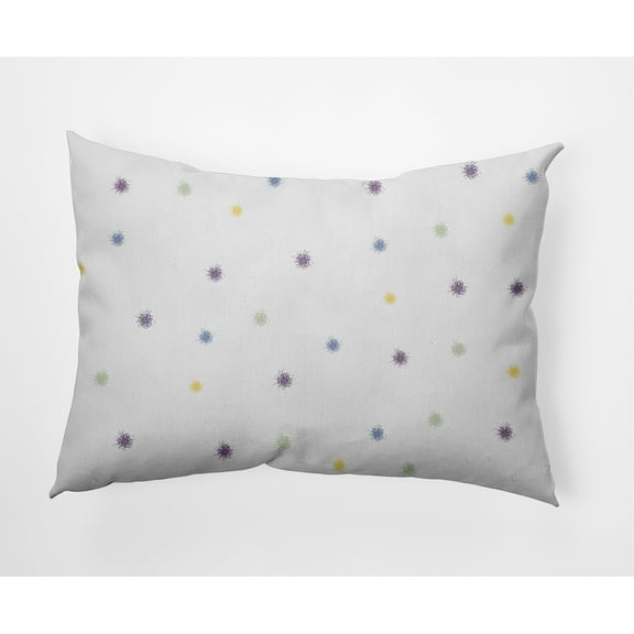Simply Daisy, 14" x 20" Veggie Dots Purple Decorative Outdoor Pillow, Purple (1 count)