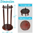 thumbnail image 5 of Revolving Billiard Cue Rack, Pool Stick Holder Floor Stand holds 9 Pool Table Sticks, Made of 100% Solid Wood (Mahogany), 5 of 5