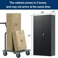 thumbnail image 3 of GAEANET Metal Storage Cabinet, 72 inches Locking Steel Storage Cabinet with 4 Adjustable Shelves,Garage Storage Cabinet with 2 Doors,Assembly Required, Black, 3 of 6