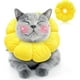 thumbnail image 1 of Collar ajustable amarillo para gatos, collar antimordeduras para gatos, collar antilamidos posquirúrgico, collar protector para gatos, collar de recuperación para gatos y cachorros, 1 of 5