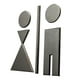 thumbnail image 2 of Letrero para puerta de baño, letrero para inodoro, símbolos gráficos, placa para puerta de WC masculina y femenina, calcomanía para baño para centro, 2 of 9