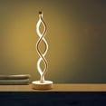 thumbnail image 3 of Lámpara de mesa moderna de estilo nórdico lámparas de escritorio de Wdftyju  Metal acrílico luces decorativas de cabecera para el hogar sala de estar y estudio luz LED de noche, 3 of 8