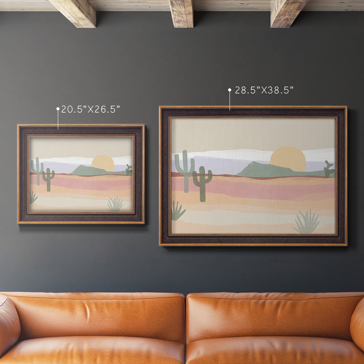 Cactus Plateau I Premium Framed Canvas- Ready to Hang