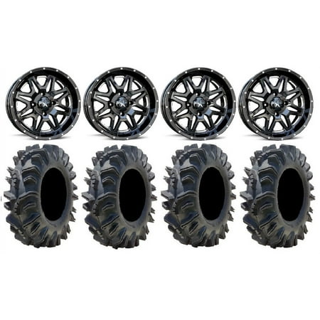 MSA Black Vibe 14 UTV Wheels 29.5 Terminator Tires Kawasaki Teryx Mule MSA Black Vibe 14 UTV Wheels 29.5 Terminator Tires Kawasaki Teryx Mule
