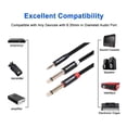 thumbnail image 3 of Smithok 2pack 6.6Ft 3.5mm TRS to Dual 6.35mm Stereo Cable 1/8 TRS to Dual 6.35mm 1/4 TS Mono Y Splitter Audio Cord Adapter for Smartphone, Mixer,PC, CD Player, Speakers and Home Stereo System, 3 of 6