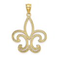 thumbnail image 4 of Auriga Fine Jewelry 10K Yellow Gold Fleur De Lis Pendant for Women (L-31.75 mm,W-23.6 mm), 4 of 6