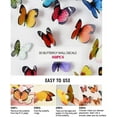 thumbnail image 3 of 80 pegatinas de pared de mariposas, decoración de mariposas 3D para pared, pegatinas murales extraíbles, decoración del hogar, habitación de niños, decoración de dormitorio, 3 of 7