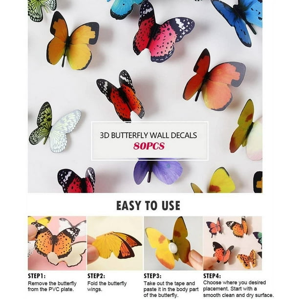 Stickers papillon 3d au meilleur prix