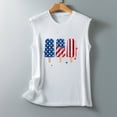 thumbnail image 4 of Wycnly Womens 4th of July Tank Tops Comfy Loose Fit Patriotic Independence Day Shirts Vest Summer Fashion Popsicle Flag Print Round Neck Sleeveless Blouse White xxl, 4 of 4