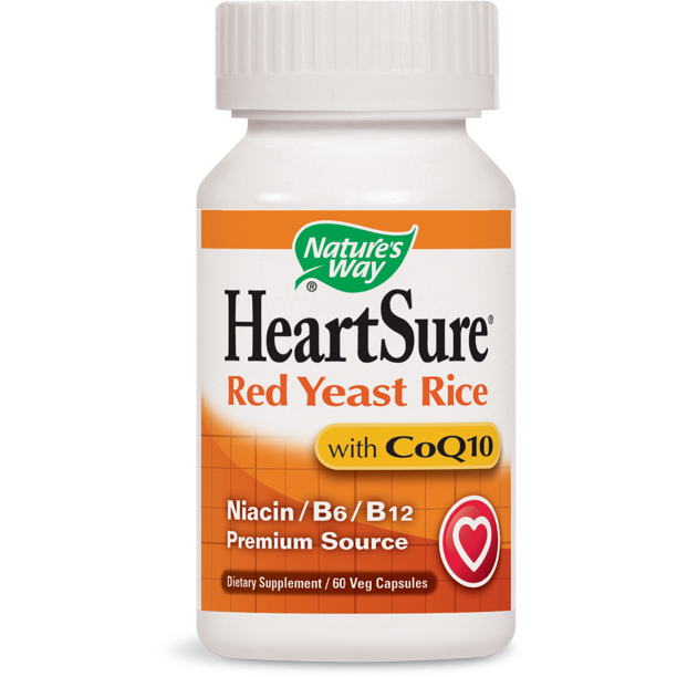 Nature's Way HeartSure Red Yeast Rice plus CoQ10 60 Vegetarian Capsules
