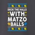 thumbnail image 3 of Wild Bobby Deck The Halls With Matzo Balls Hanukkah Sweater | Holiday Unisex Crewneck Sweatshirt, 3 of 5