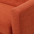 thumbnail image 2 of Noble House Bianca Fabric Mid Century Modern Loveseat,Muted Orange, 2 of 9