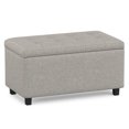 thumbnail image 2 of Cosmopolitan 34 in. W Rectangle Storage Ottoman in Cloud Gray Linen Look Fabric, 2 of 13