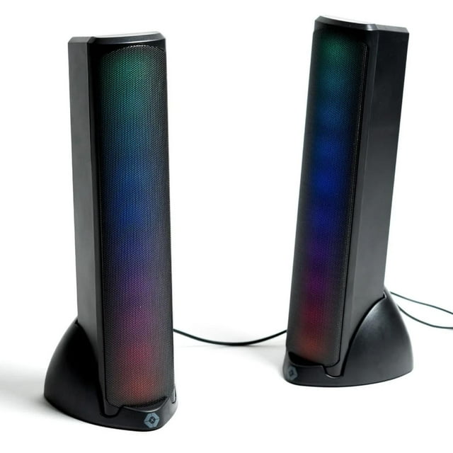 Bocinas para pc gamer Perfect Choice Aura inalámbricas, con luz RGB, sonido HQ, transmisión BT