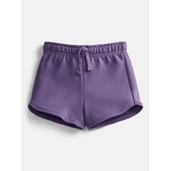 Wonder Nation Toddler Girls Dolphin Hem Solid Shorts, Sizes 18M-5T