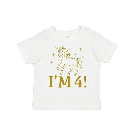

Inktastic 4th Birthday Outfit Unicorn Gift Toddler Toddler Girl T-Shirt