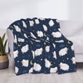 thumbnail image 3 of Yiaed Cute Sheep 1 Print Blanket Throw Blanket Soft Cozy Flannel Blanket for Home Bed Sofa Couch Chair-50"x40", 3 of 6
