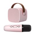 thumbnail image 1 of Portable Bluetooth Speaker with Wireless Microphone, Handheld Mics Speaker Machine, Portable Speaker System for Playroom Family Outing K1 Pink Single Mic, 1 of 8