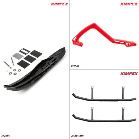 Kimpex - Arrow Ski Kit - Black, Ski-Doo Freeride 800R 2012-13 Black / Red poppy 