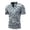 A-Silver675, variant on Mens Polo Shirt Shiny Grid Pattern Mandarin Collar Tees With Split Neck Cut Party Style Casual Tops