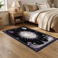 thumbnail image 2 of ODIKA 5'x7' Washable Area Rug Halloween Gothic Witchy Mushroom Motif Border Moody Funky Throw for Small Living Room, Bedroom, Easy Care, Non-Shedding, Pet Friendly, 2 of 7
