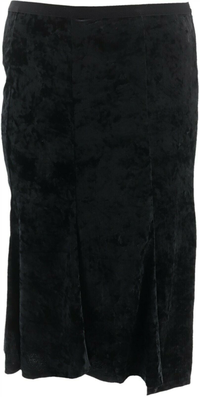 crushed velvet midi skirt