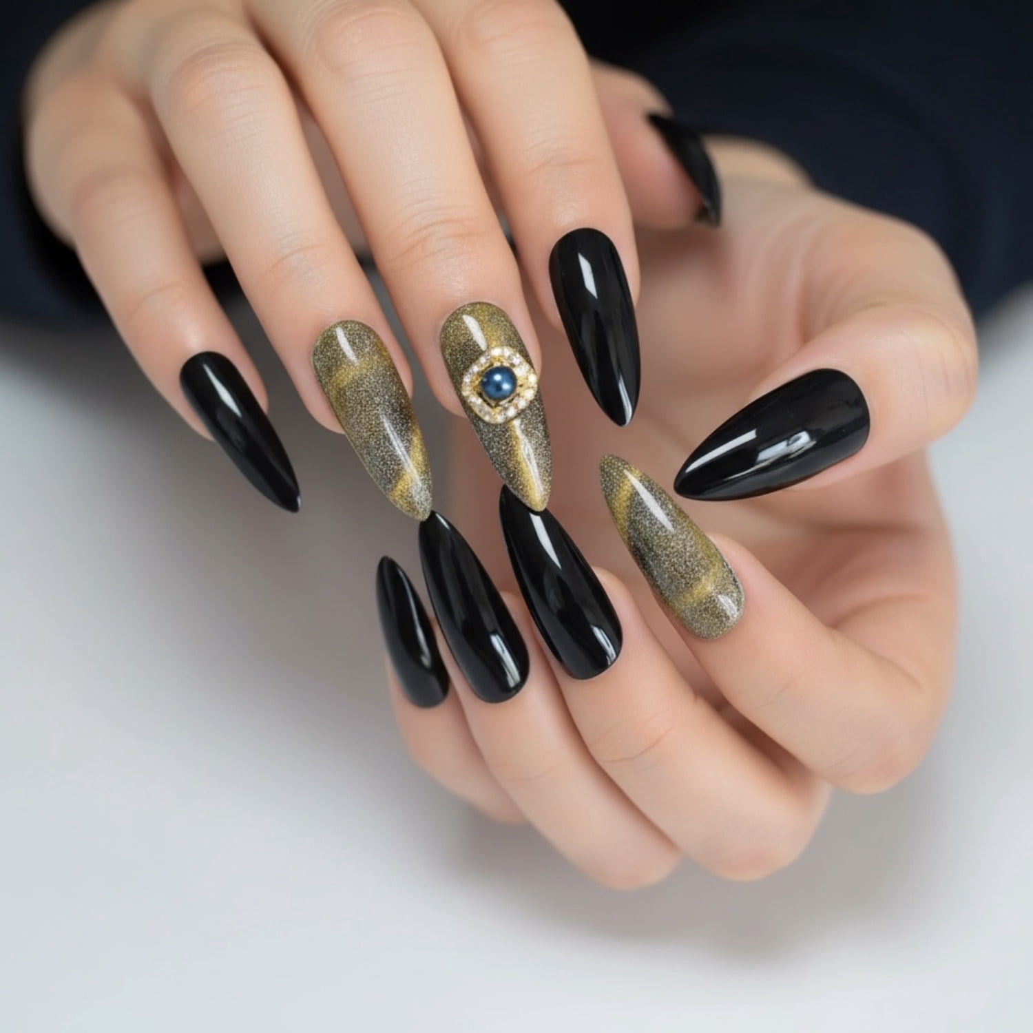 Nude Animal Print French Press On Nails, Extra Long Coffin Ballerina Fake Nails, Wild Side