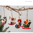 thumbnail image 2 of Adornos de resina para árboles de Navidad, paquete de 6 adornos colgantes de Navidad Sant, 2 of 5