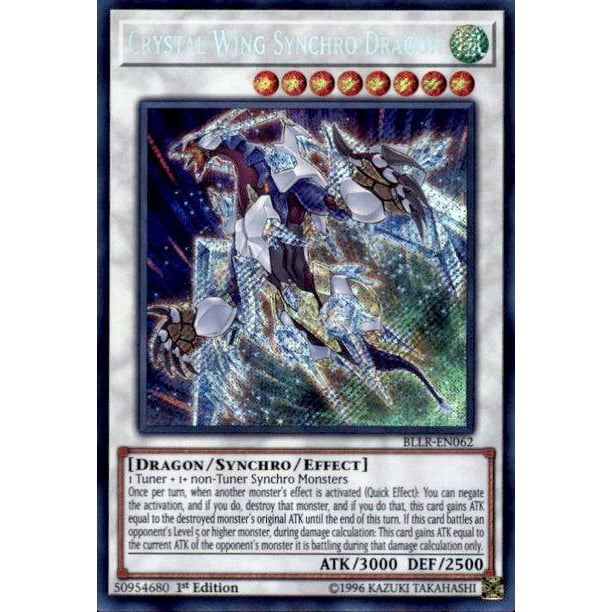Yu Gi Oh Crystal Wing Synchro Dragon Bllr En062 Walmart Com